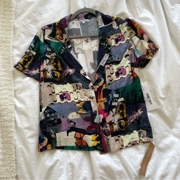 BNTW Reformation Cuba printed top - Picture 1 of 4